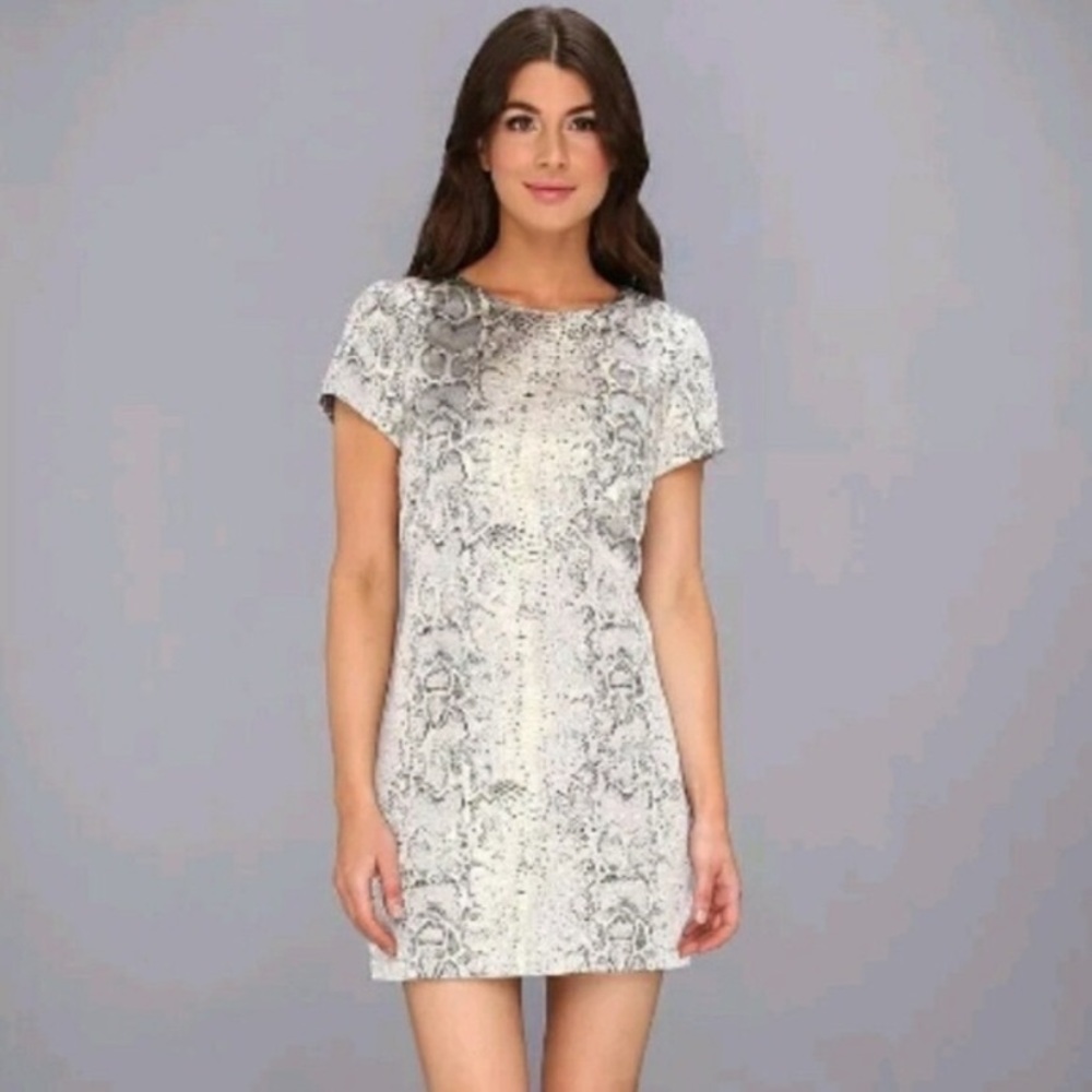 Anthropologie-Sanctuary Metallic Snake Print Mini Dress